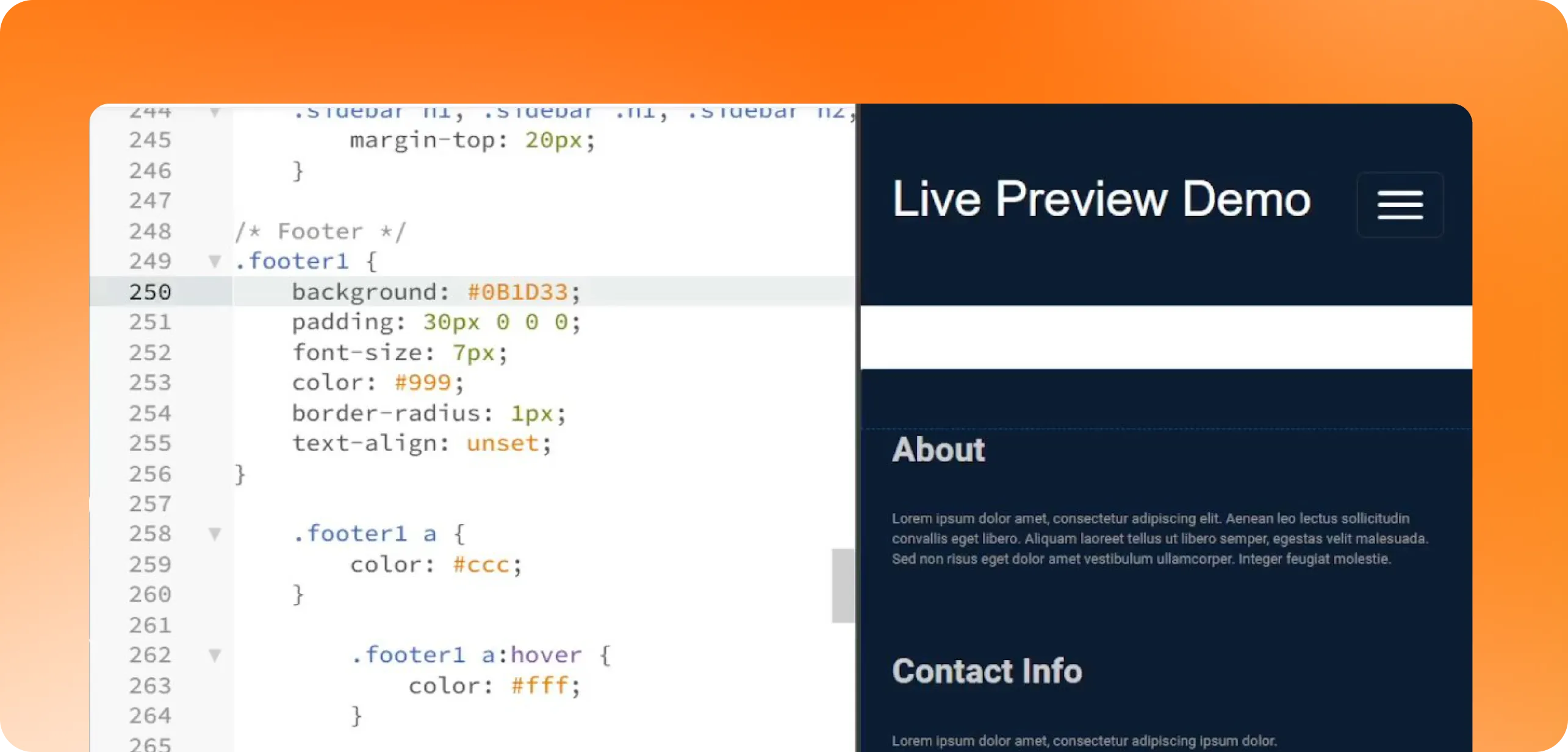 Live Preview Demo