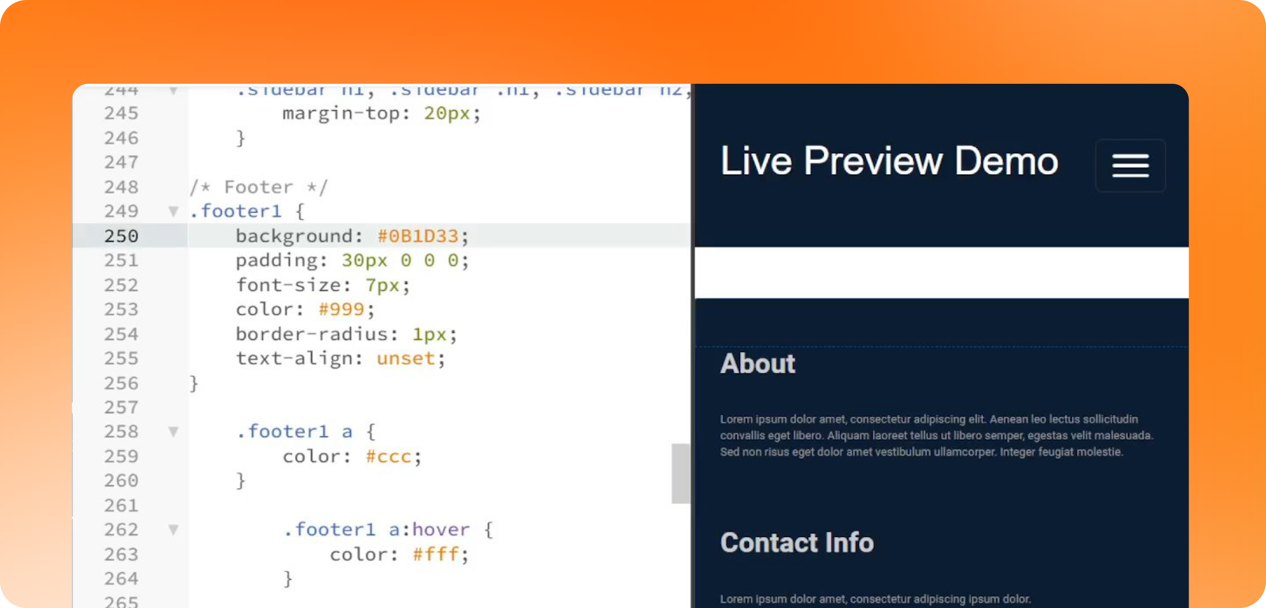 Live Preview Demo